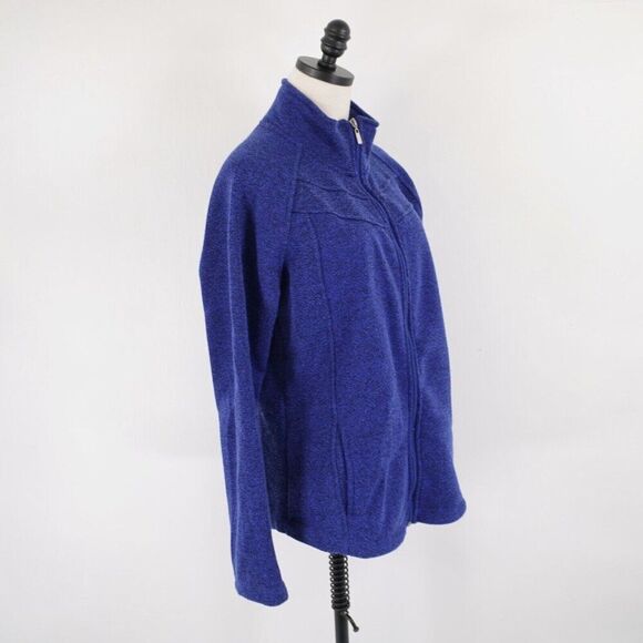 Jason Maxwell Royal Blue XL Full Zip Polyester Mock‎ Neck Sweater - Picture 7 of 11